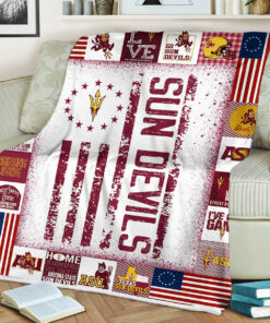 NCAA Arizona State Sun Devils Sherpa Fleece Blanket University Football Fan Gift