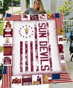 NCAA Arizona State Sun Devils Sherpa Fleece Blanket University Football Fan Gift