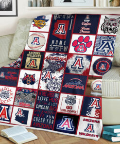 NCAA Arizona Wildcats Sherpa Fleece Blanket College Student Gift