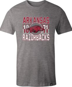 NCAA Arkansas Razorbacks Adult NCAA Retro Stacked Image One Everyday Short Sleeve T-Shirt, Hogs Shirt Gifts For Razorbacks Fans, Arkansas Razorbacks Hoodie