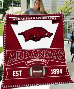 NCAA Arkansas Razorbacks University Sherpa Fleece Blanket