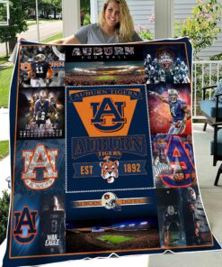 NCAA Auburn Tigers Sherpa Fleece Blanket for University Football Fans