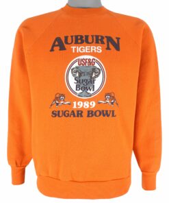 NCAA Auburn Tigers Sugar Bowl Sweatshirt 1989 Vintage Style Hoodie Sweatshirt Reprinted Full Size Gifts for Fans