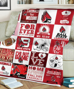 NCAA Ball State Cardinals Sherpa Fleece Blanket