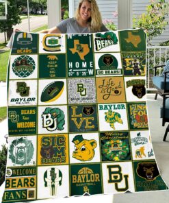 NCAA Baylor Bears Sherpa Fleece Blanket College Student Gift