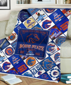 NCAA Boise State Broncos Sherpa Fleece Blanket College Student Gift