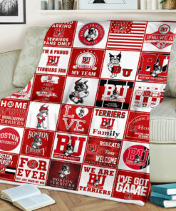 NCAA Boston University Terriers Sherpa Fleece Blanket College Student Gift