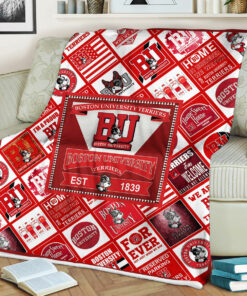 NCAA Boston University Terriers Sherpa Fleece Blanket Gifts For Fans