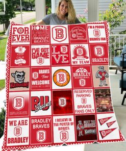 NCAA Bradley Braves Sherpa Fleece Blanket