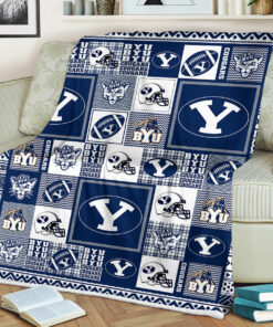 NCAA Byu Cougars Sherpa Fleece Blanket Gifts For Fans
