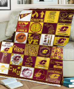 NCAA Central Michigan Chippewas Sherpa Fleece Blanket