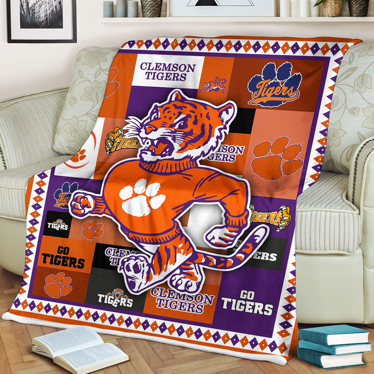 NCAA Clemson Tigers Sherpa Fleece Blanket