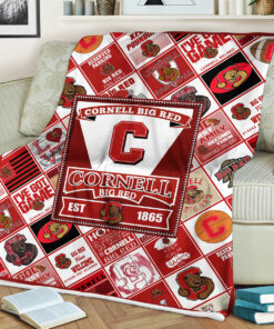 NCAA Cornell Big Red Sherpa Fleece Blanket Gifts For Fans