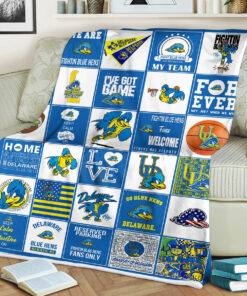 NCAA Delaware Blue Hens Sherpa Fleece Blanket Gifts For Fans