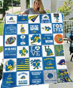 NCAA Delaware Blue Hens Sherpa Fleece Blanket Gifts For Fans