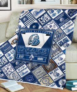 NCAA Drake Bulldogs Sherpa Fleece Blanket Gifts For Fans