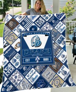 NCAA Drake Bulldogs Sherpa Fleece Blanket Gifts For Fans