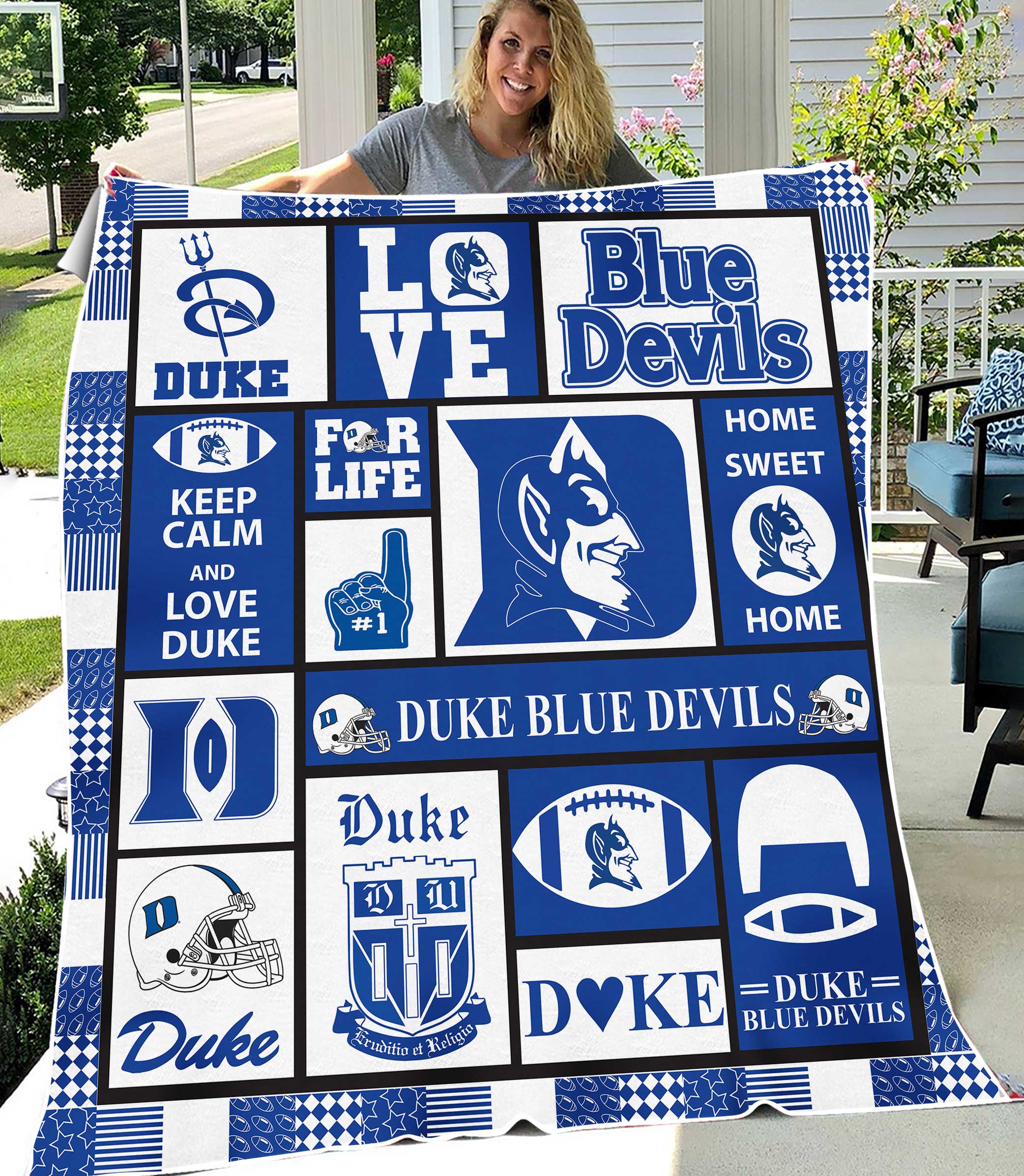 NCAA Duke Blue Devils Sherpa Fleece Blanket