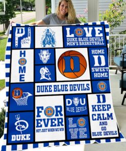 NCAA Duke Blue Devils Sherpa Fleece Blanket College Student Gift