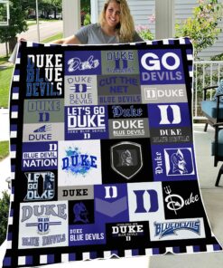 NCAA Duke Blue Devils Sherpa Fleece Blanket University Football Fan Gifts