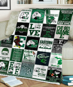 NCAA Eastern Michigan Eagles Sherpa Fleece Blanket