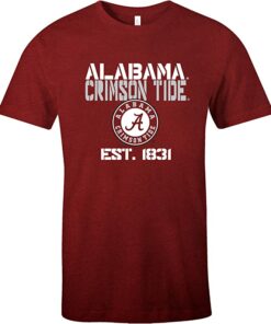 NCAA Est Stack Jersey Short Sleeve T-Shirt, Alabama Sweatshirt Gifts for Alabama Fans