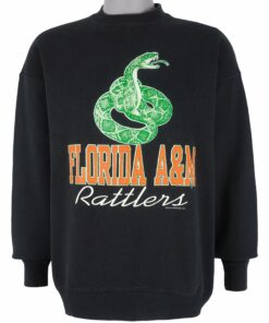 NCAA Florida A&M Rattlers Crew Neck Sweatshirt 1990s Vintage Style Hoodie Shirt Reprinted Full Size Gifts for Fans