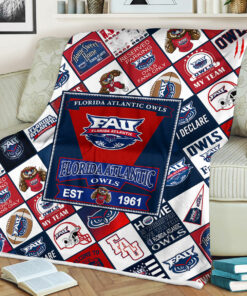 NCAA Florida Atlantic Owls Sherpa Fleece Blanket