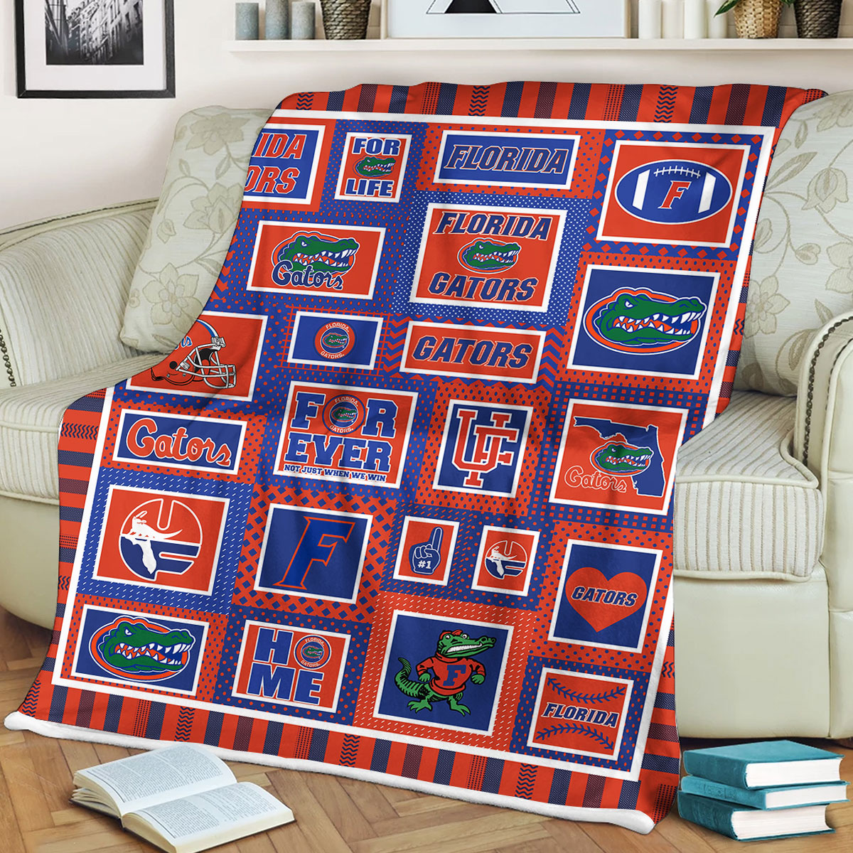 NCAA Florida Gators Sherpa Fleece Blanket College Student Gift