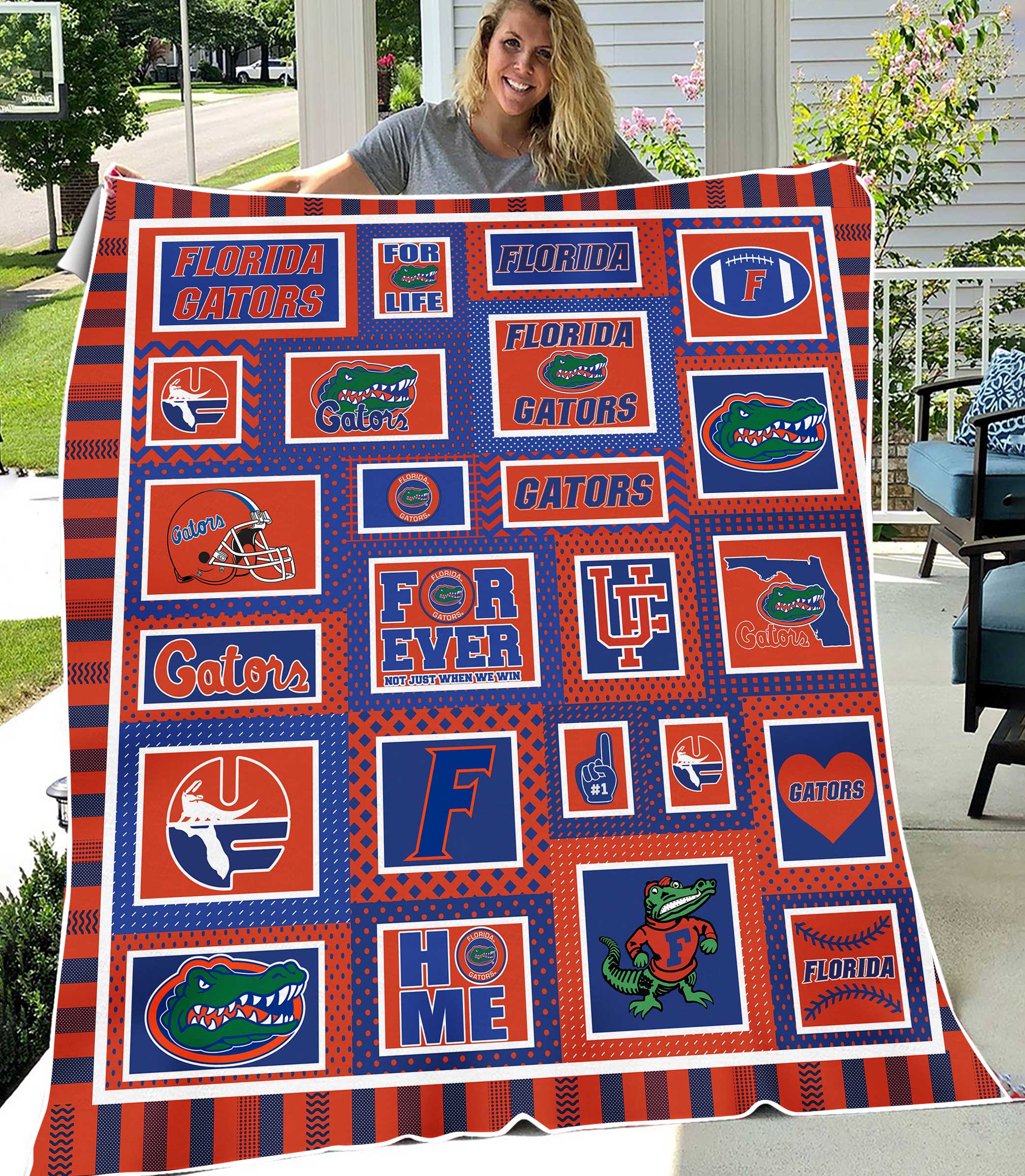 NCAA Florida Gators Sherpa Fleece Blanket College Student Gift