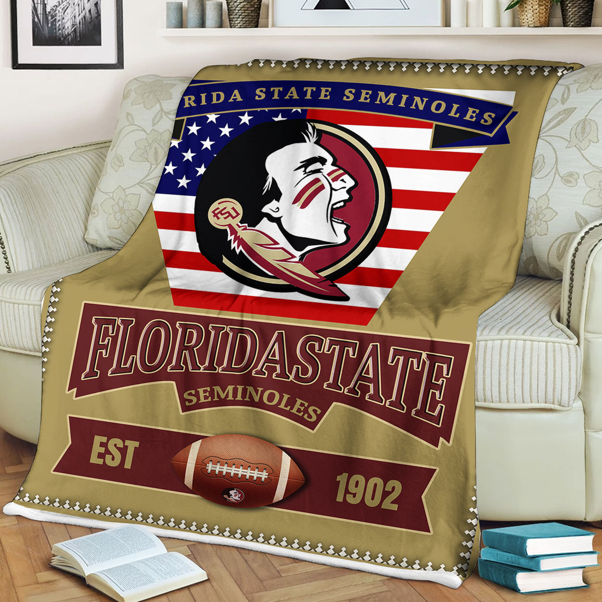 NCAA Florida State Seminoles Sherpa Fleece Blanket