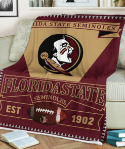 NCAA Florida State Seminoles Sherpa Fleece Blanket College Student Gift