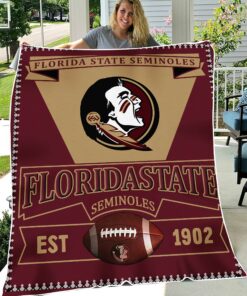 NCAA Florida State Seminoles Sherpa Fleece Blanket College Student Gift