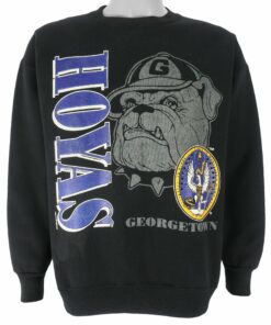 NCAA Georgetown Hoyas Crew Neck Sweatshirt 1990s Vintage Style Hoodie Shirt Reprinted Full Size Gifts for Fans