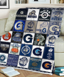 NCAA Georgetown Hoyas Sherpa Fleece Blanket Gifts For Fans