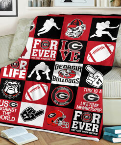 NCAA Georgia Bulldogs Sherpa Fleece Blanket College Student Gift