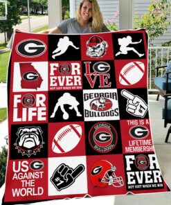 NCAA Georgia Bulldogs Sherpa Fleece Blanket College Student Gift