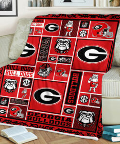 NCAA Georgia Bulldogs Sherpa Fleece Blanket Gifts For Fans
