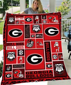 NCAA Georgia Bulldogs Sherpa Fleece Blanket Gifts For Fans