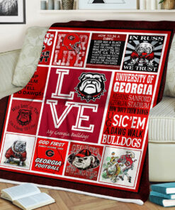 NCAA Georgia Bulldogs Sherpa Fleece Blanket Gifts for College Student