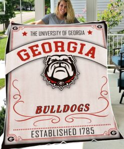 NCAA Georgia Bulldogs Sherpa Fleece Blanket Gifts for Georgia Bulldogs Fans