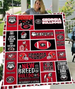 NCAA Georgia Bulldogs Sherpa Fleece Blanket University Football Fan Gifts