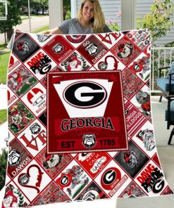 NCAA Georgia Bulldogs Univesity Sherpa Fleece Blanket Gifts for Fans