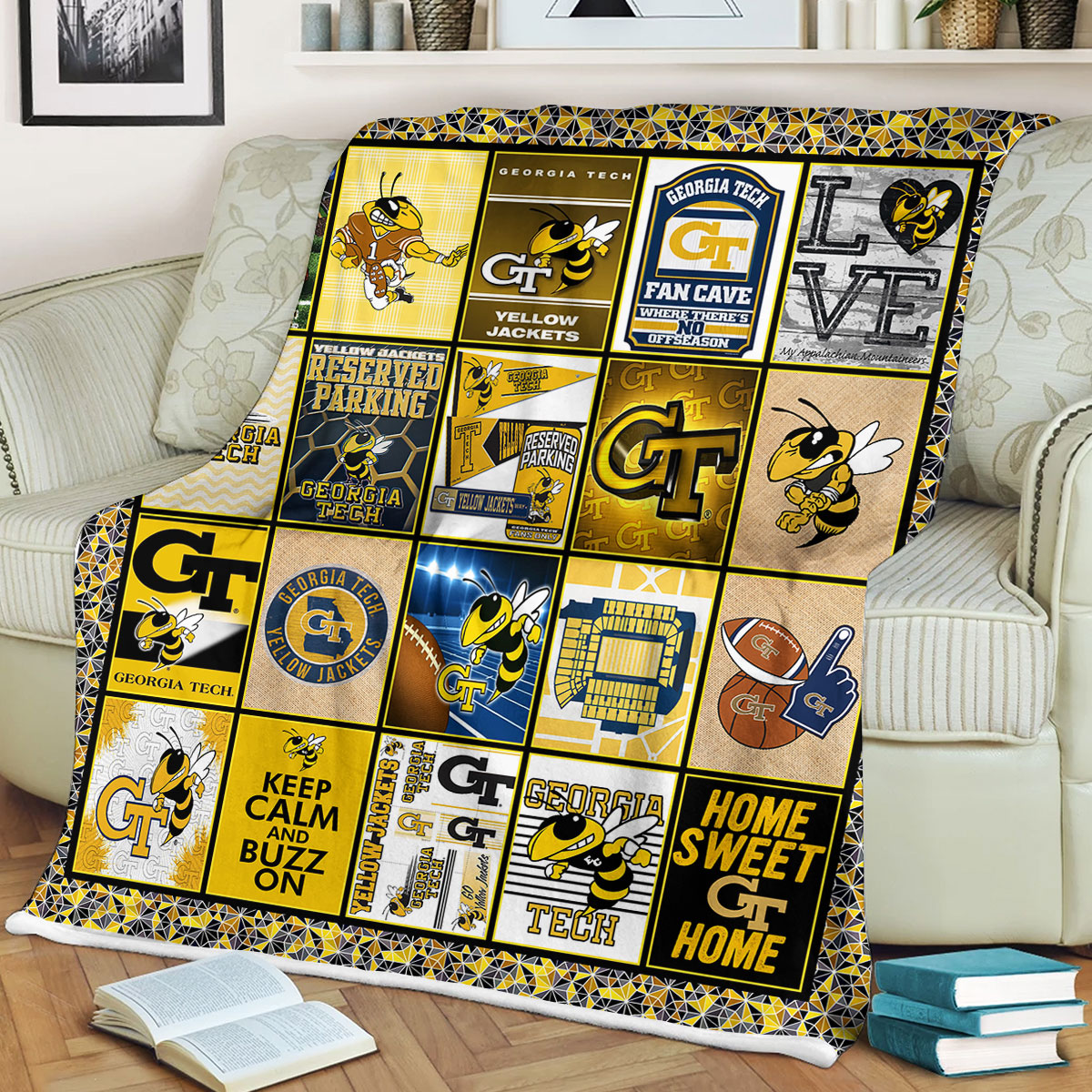 NCAA Georgia Tech Yellow Jackets Sherpa Fleece Blanket