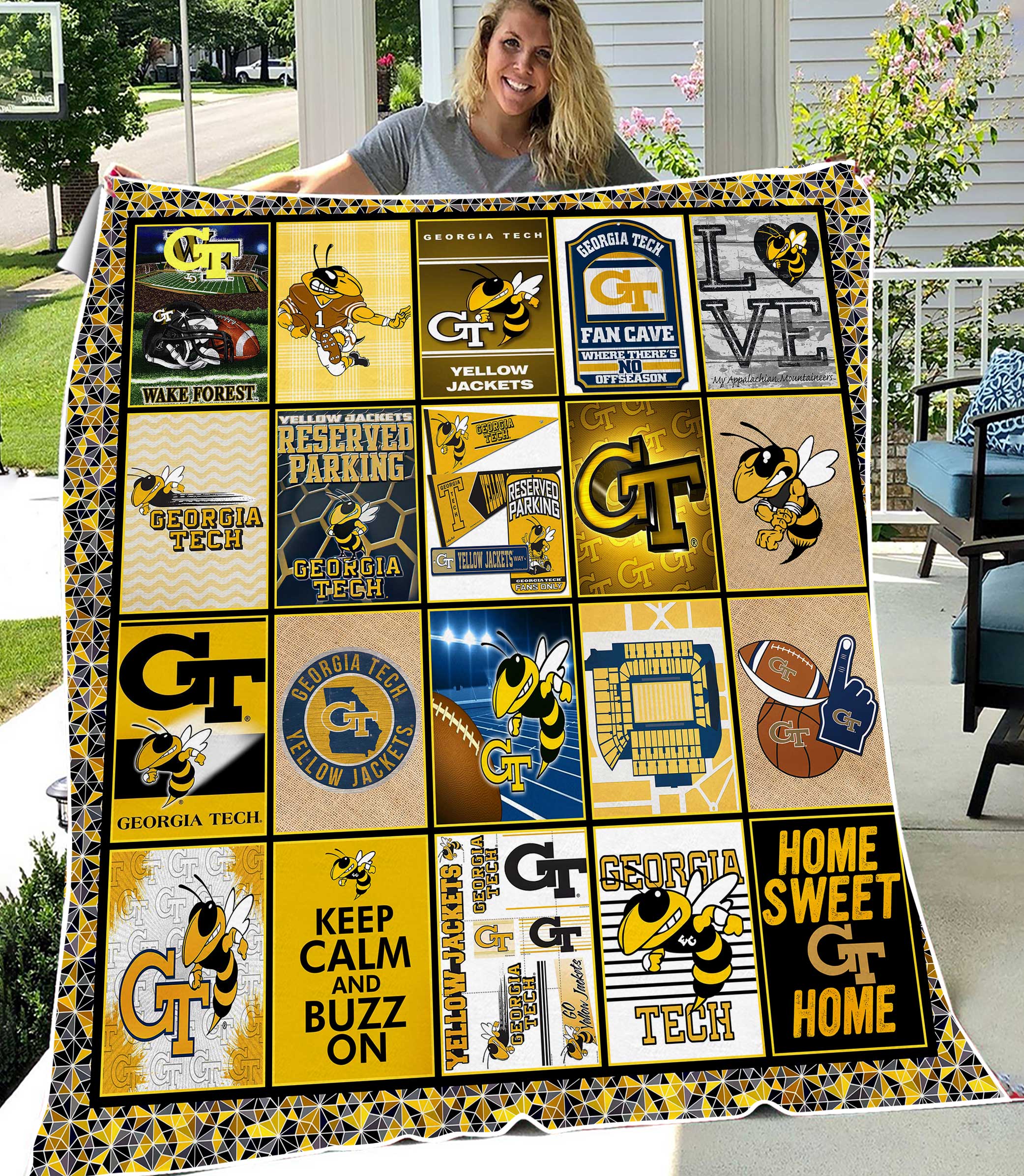NCAA Georgia Tech Yellow Jackets Sherpa Fleece Blanket