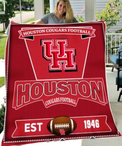 NCAA Houston Cougars Football Sherpa Fleece Blanket