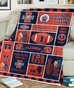 NCAA Illinois Fighting Illini Sherpa Fleece Blanket