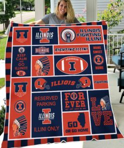 NCAA Illinois Fighting Illini Sherpa Fleece Blanket