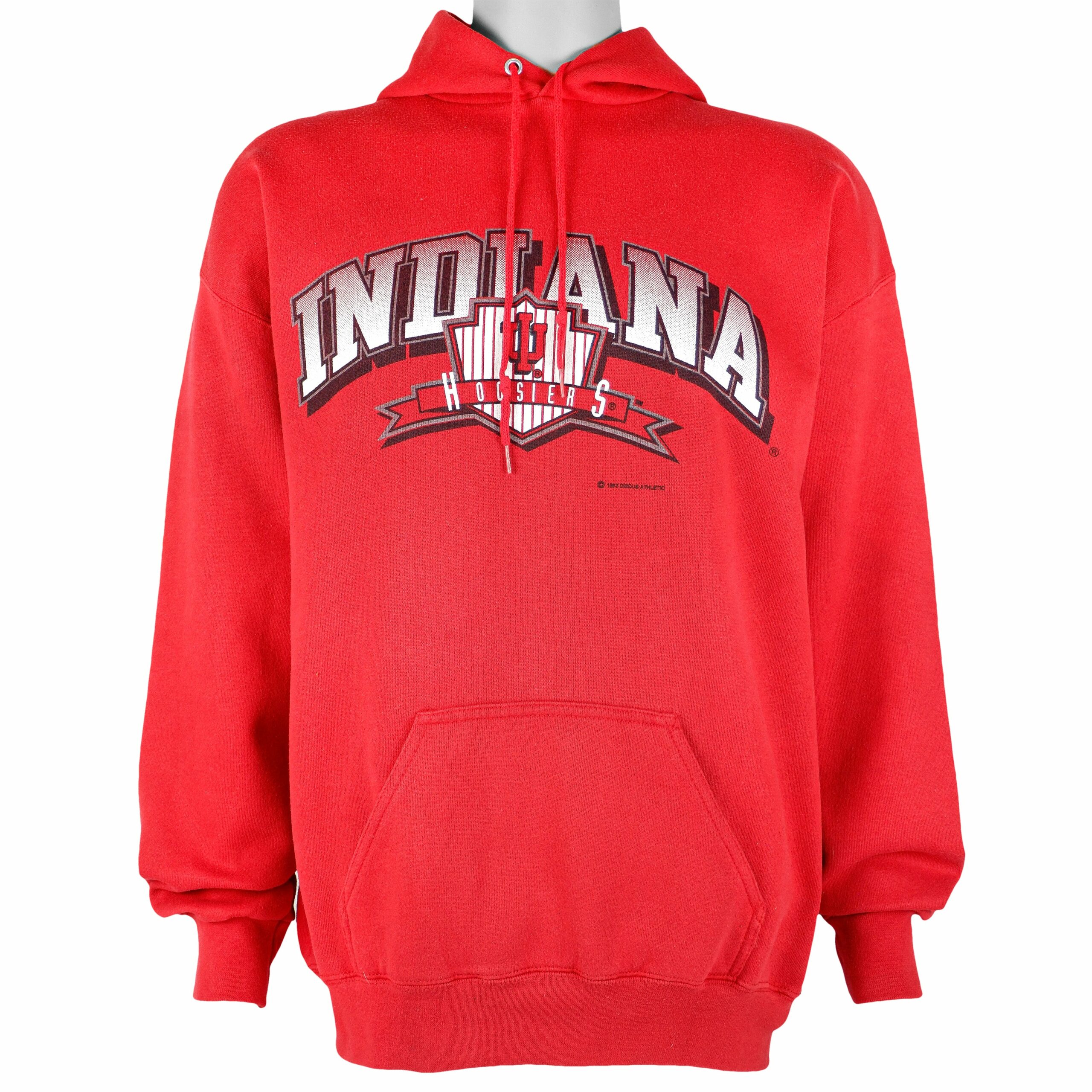 NCAA Indiana Hoosiers Hooded Sweatshirt 1993 Vintage Style Hoodie Sweatshirt Reprinted Full Size Gifts for Fans