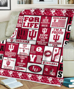 NCAA Indiana Hoosiers Sherpa Fleece Blanket College Student Gift
